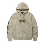 Square Block Rabbit Flower Hoodie Beige