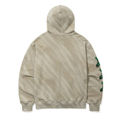 Square Block Rabbit Flower Hoodie Beige