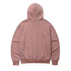 Flowing Logo Printing Pigment Hoodie Indy Pink
