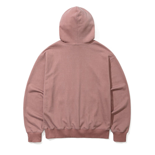 Flowing Logo Printing Pigment Hoodie Indy Pink