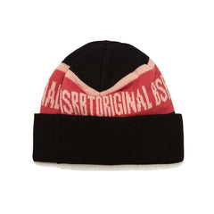 Int Double Line Beanie Black