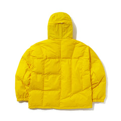 Irregular Hooded Padding Jumper Yellow