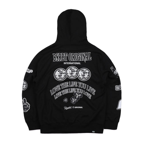 Bs Multi Logo Hoodie Black