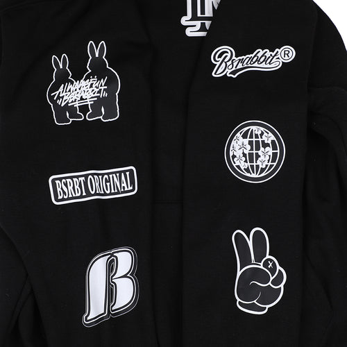 Bs Multi Logo Hoodie Black