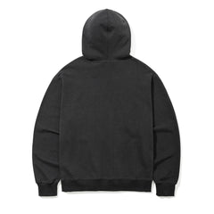 Flowing Logo Printing Pigment Hoodie Charcoal