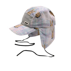 Br Pat Earflap Hat Pink Check