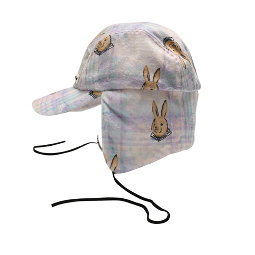 Br Pat Earflap Hat Pink Check