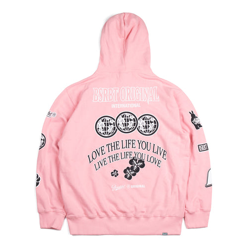 Bs Multi Logo Hoodie Pink