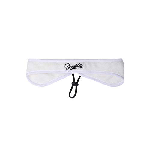 Cap Stopper Emb Reversible Headband White