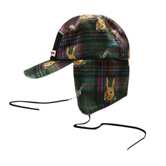 Br Pat Earflap Hat Green Check