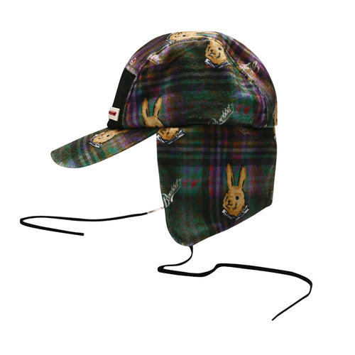 Br Pat Earflap Hat Green Check