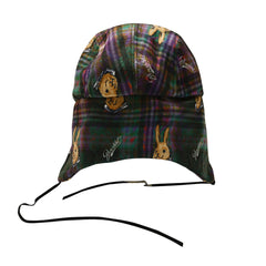 Br Pat Earflap Hat Green Check