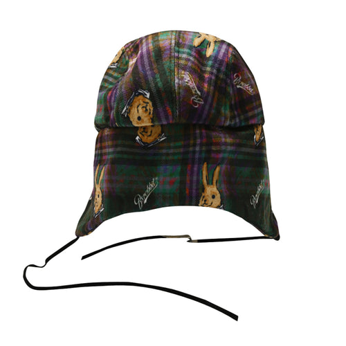 Br Pat Earflap Hat Green Check
