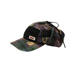 Br Pat Earflap Hat Green Check