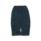 Dsxbs Super Wide Pocket Ventilation Wax Real Denim Pants Deep Blue
