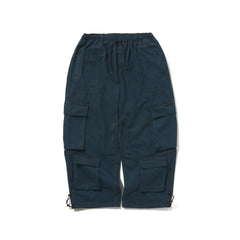 Dsxbs Super Wide Pocket Ventilation Wax Real Denim Pants Deep Blue
