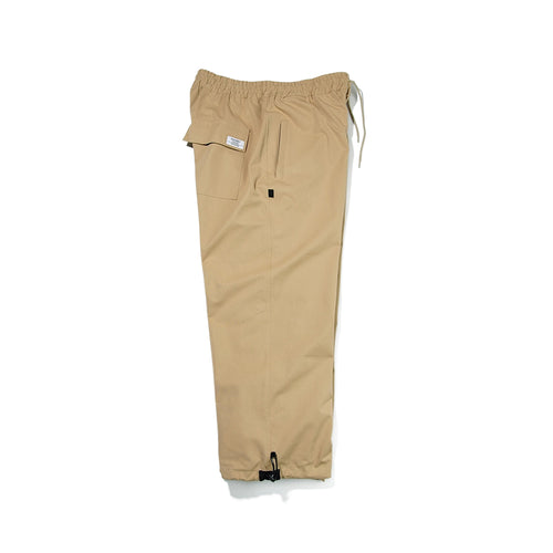Logo Cotton Super Wide Pants Begie