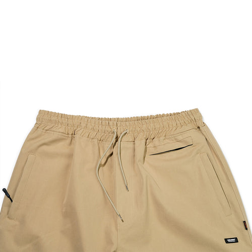 Logo Cotton Super Wide Pants Begie