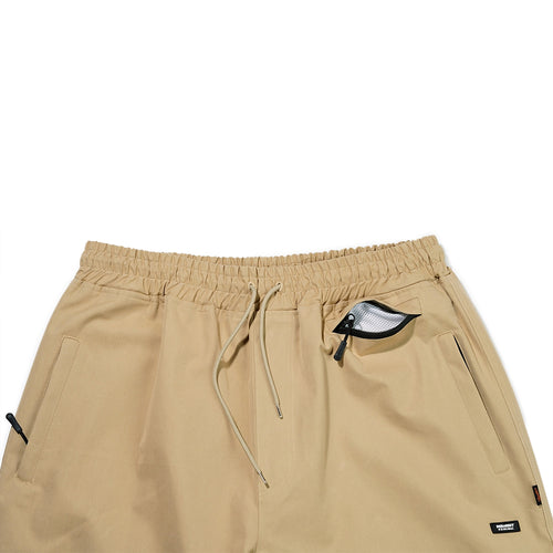 Logo Cotton Super Wide Pants Begie