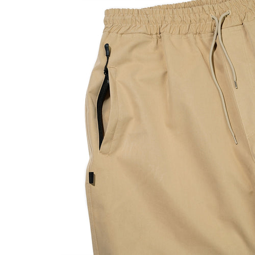 Logo Cotton Super Wide Pants Begie