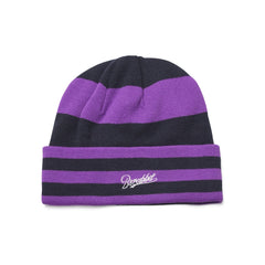 Logo Stripe Beanie Purple