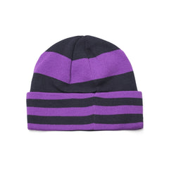 Logo Stripe Beanie Purple