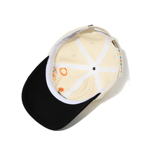 Happy Flower Cap Ivory Black