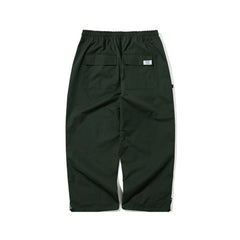 Logo Cotton Super Wide Pants Dark Green