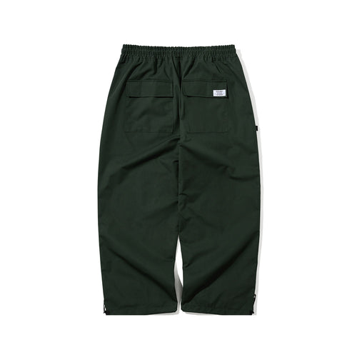 Logo Cotton Super Wide Pants Dark Green