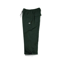 Logo Cotton Super Wide Pants Dark Green