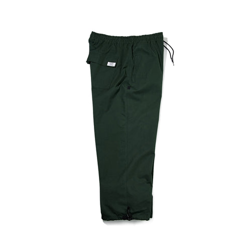 Logo Cotton Super Wide Pants Dark Green