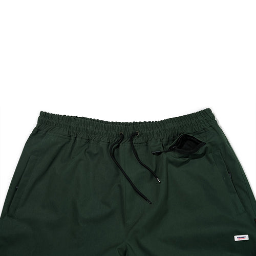 Logo Cotton Super Wide Pants Dark Green