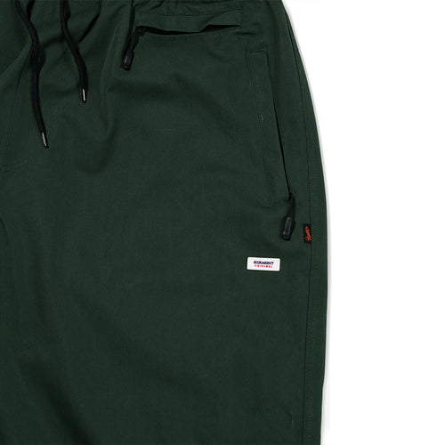Logo Cotton Super Wide Pants Dark Green
