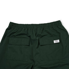 Logo Cotton Super Wide Pants Dark Green