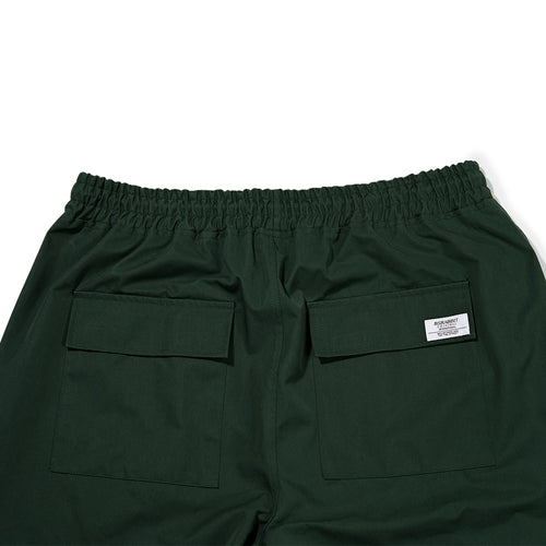 Logo Cotton Super Wide Pants Dark Green