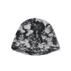 Flower Angora Beanie Black