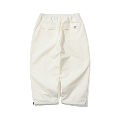 Logo Cotton Super Wide Pants White