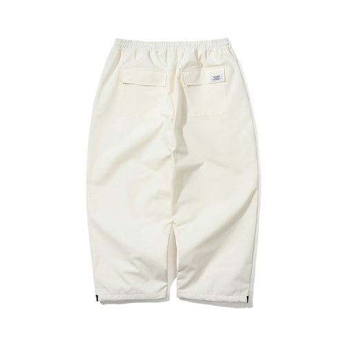 Logo Cotton Super Wide Pants White
