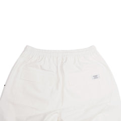 Logo Cotton Super Wide Pants White