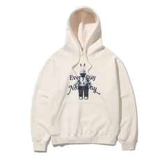 3D Every Day Rabbit Hoodie Cream