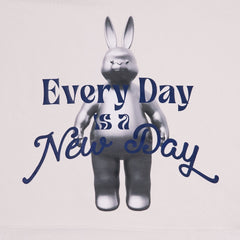 3D Every Day Rabbit Hoodie Cream