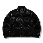 Comfy Short Padding Jumper Shiny Leather Black