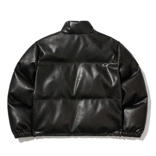 Comfy Short Padding Jumper Vintage Leather Brown