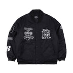Dfr Logo Patch Varsity Jacket Black