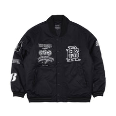 Dfr Logo Patch Varsity Jacket Black