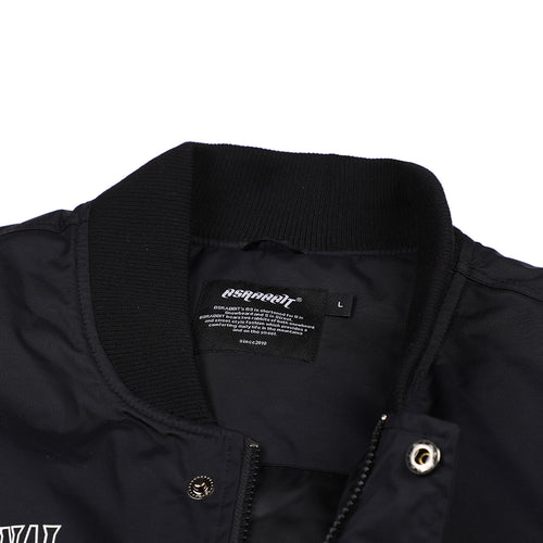 Dfr Logo Patch Varsity Jacket Black