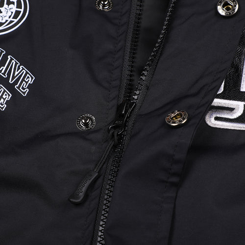 Dfr Logo Patch Varsity Jacket Black