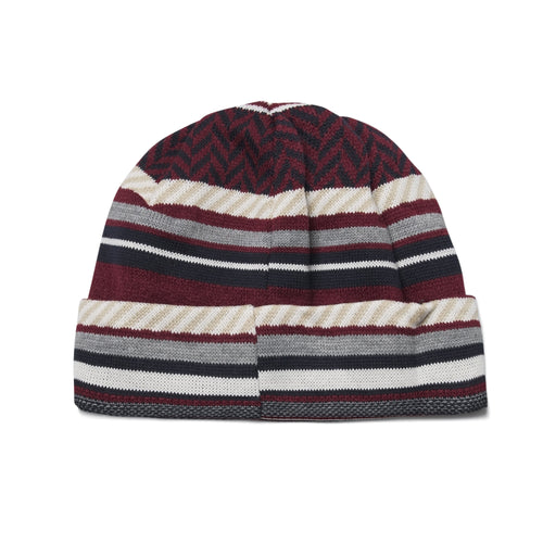 Logo Knit Beanie Ethnic Burgundy