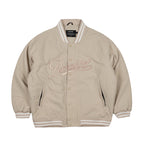 Logo Varsity Jacket Cream Beige