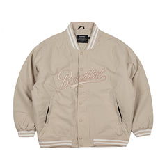 Logo Varsity Jacket Cream Beige